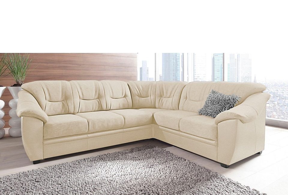 sit&more Ecksofa Savona L-Form, wahlweise mit Bettfunktion, inklusive Federkern, frei im Raum stellbar