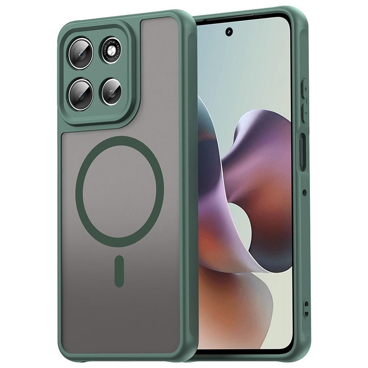 CoolGadget Handyhülle Magnet-Hülle für Motorola Moto G56 Schutzhülle magnetisch 6,72 Zoll, Hülle Matt Stoßfest kompatibel mit QI-Laden Zubehör Kameraschutz Case