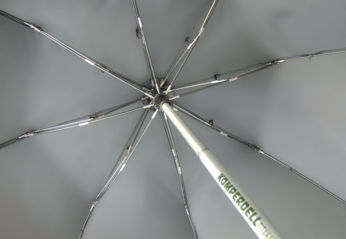 Schirm, integriertem KOMPERDELL m. EuroSCHIRM® integriertem Teleskop-Wanderstock mit Stockregenschirm Wanderstock