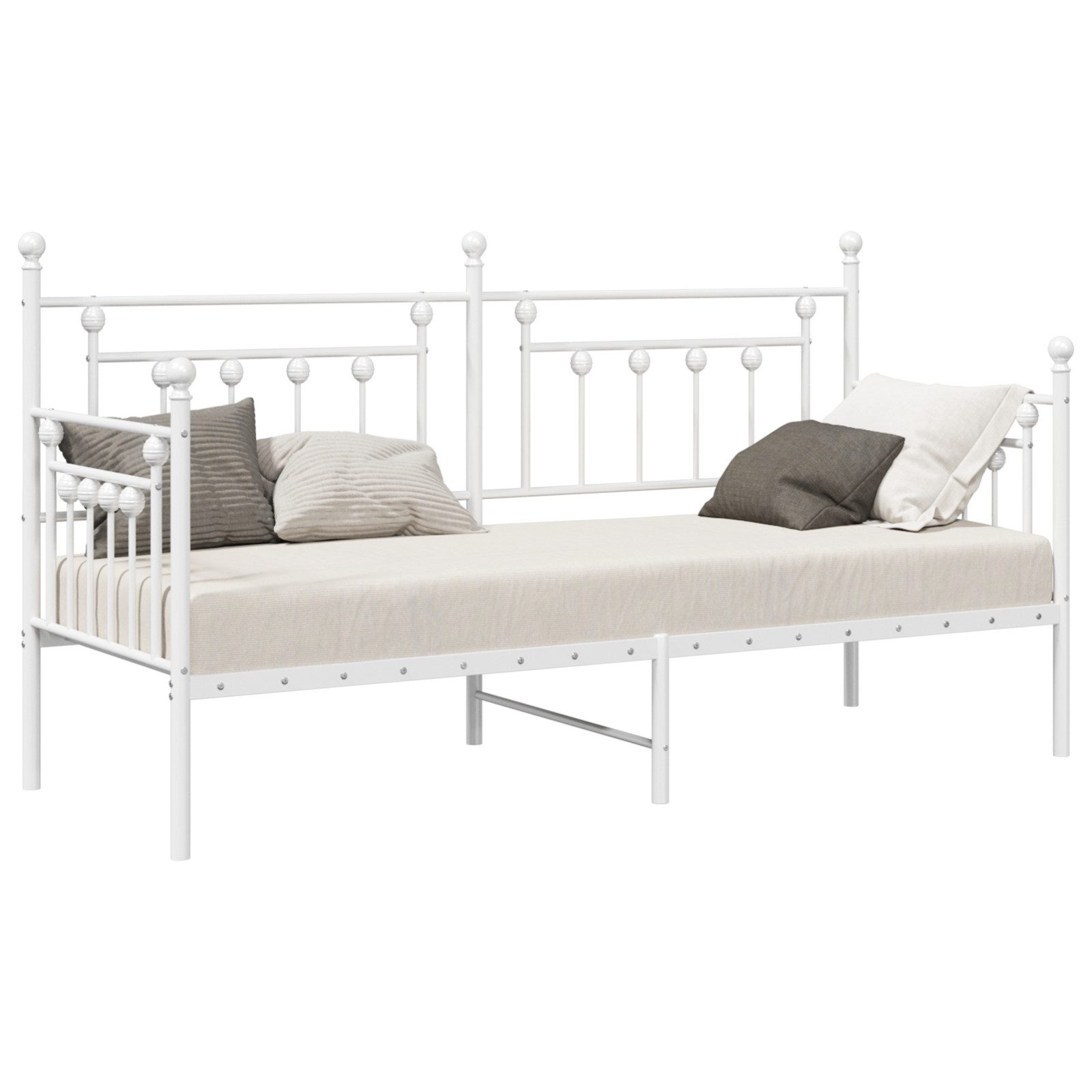 vidaXL Bett Tagesbettgestell Weiß 75x190 cm günstig online kaufen