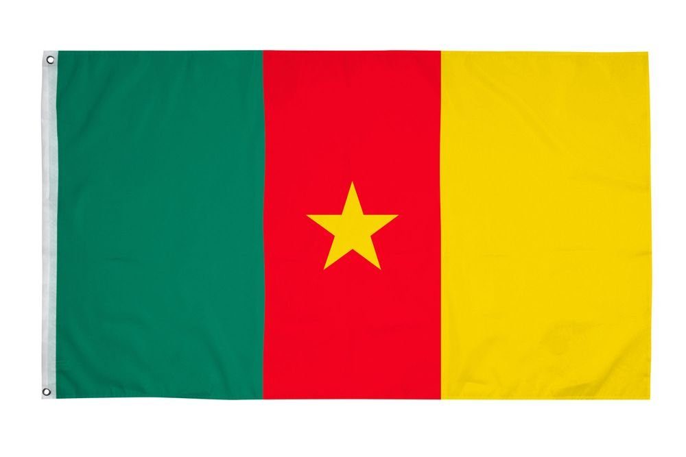 Flagge cm (Hissflagge Flagge PHENO x Ösen Fahnenmast), Messing 90 Afrika Fahne Kamerun 2 für 150 FLAGS Kamerunfahne Inkl.