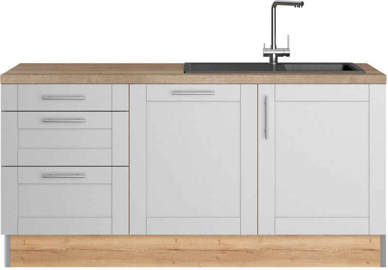 OPTIFIT Küche Ahus, 180 cm breit, wahlw.mit E-Geräten, Soft Close Funktion, MDF Fronten