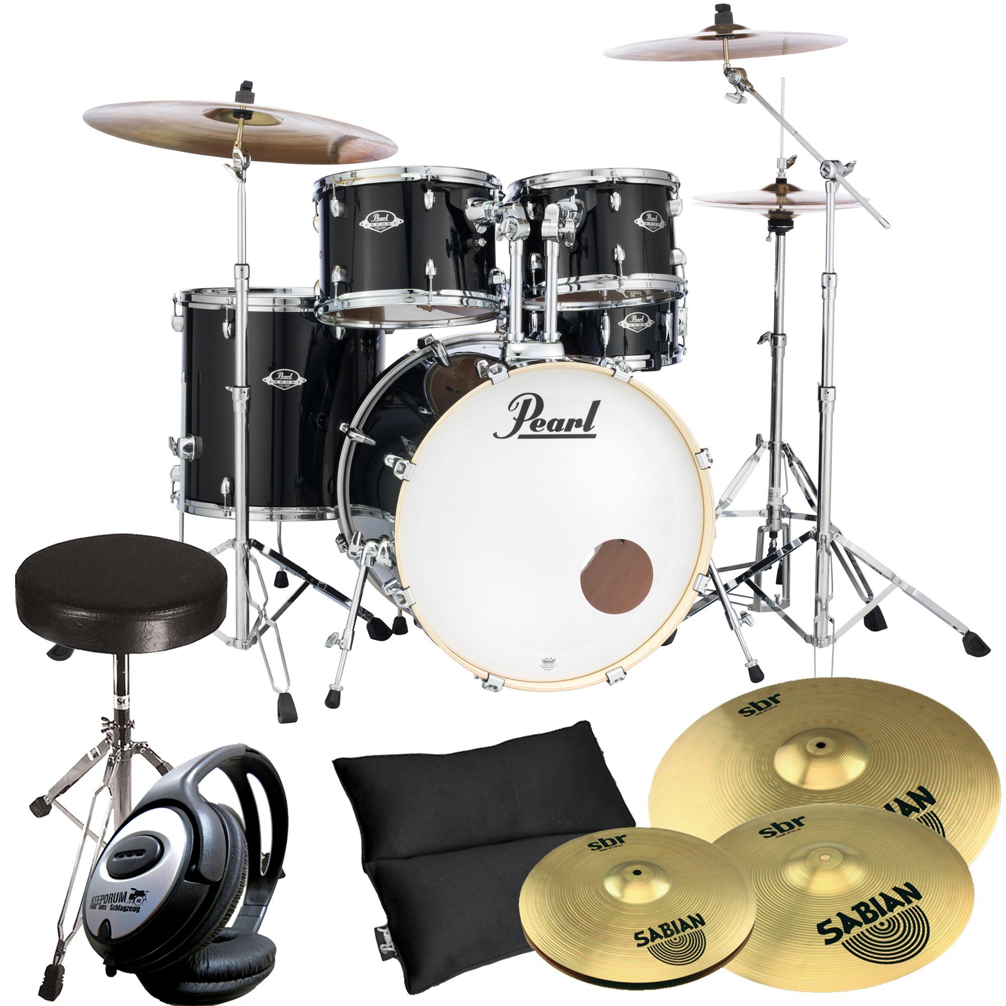 Schlagzeug Export EXX725Z-C31 mit Sabian Becken Hocker und Kopfhörer
