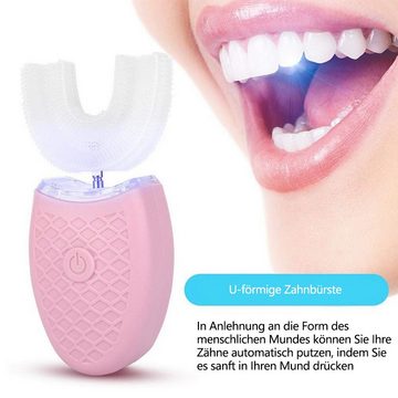 Gontence Ultraschallzahnbürste U-förmige elektrische Schallzahnbürste Erwachsen Automatisch Reinigung, Zahnbürste Mundpflege-Werkzeug
