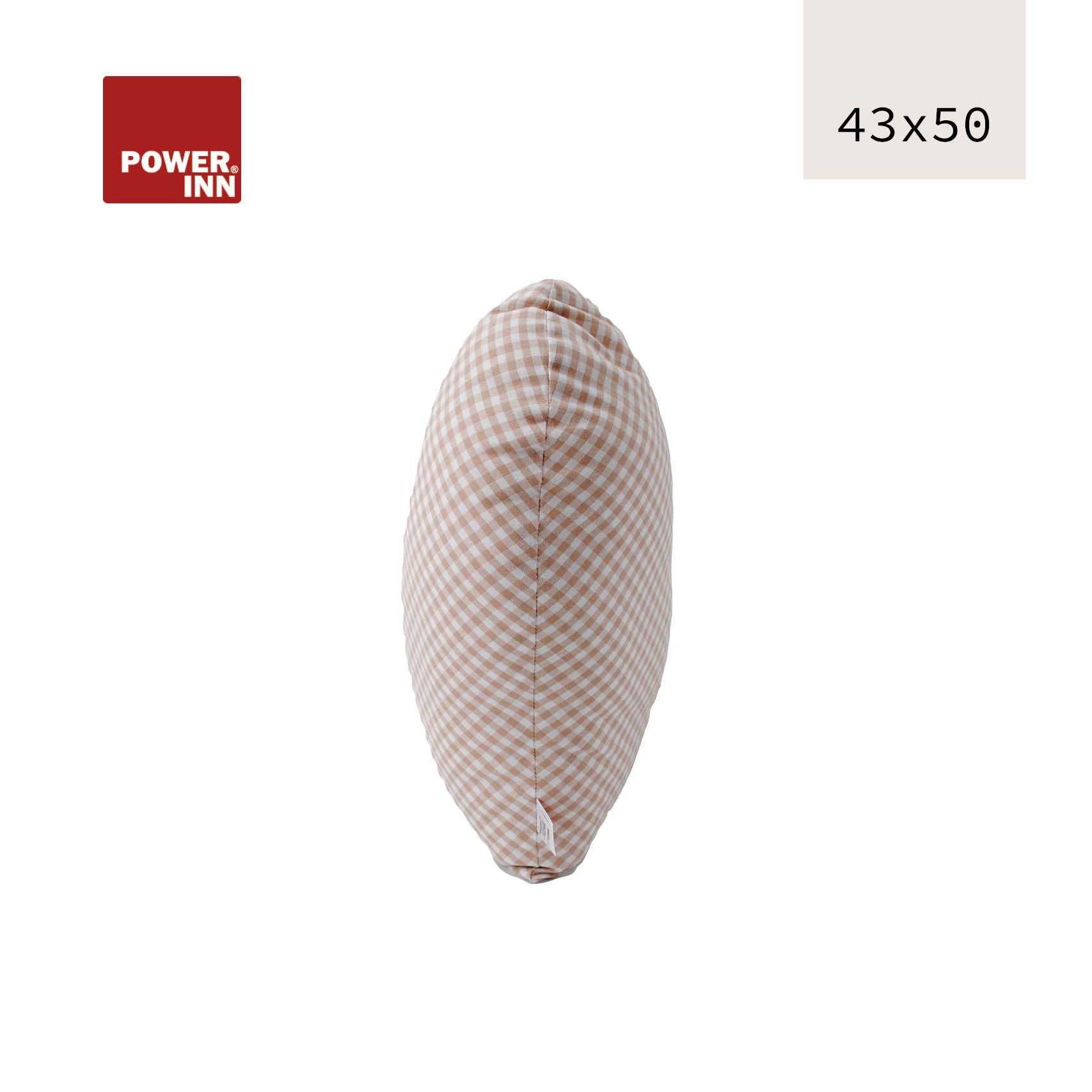 POWER INN Dekokissen POWER INN Herzkissen groß, Beige kariert, Dekokissen