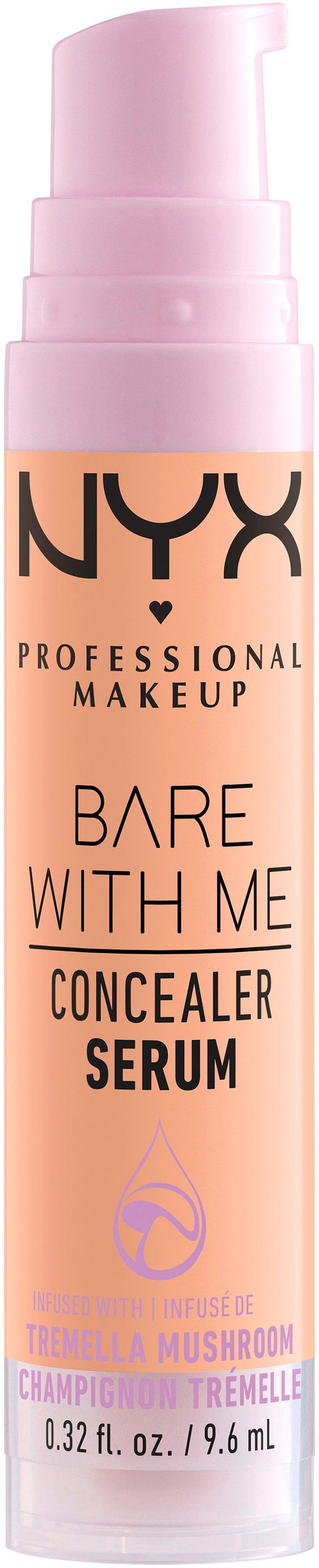 NYX PROFESSIONAL MAKEUP Concealer Bare With Me Concealer Serum, mittlere Deckkraft, kaschiert, rote oder entzündete Hautstellen