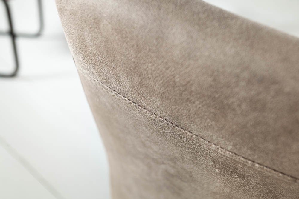 riess-ambiente Freischwinger APARTMENT taupe / schwarz (Einzelartikel, 1 St), Esszimmer · Microfaser · Metall · Industrial – Bild 5 von 5