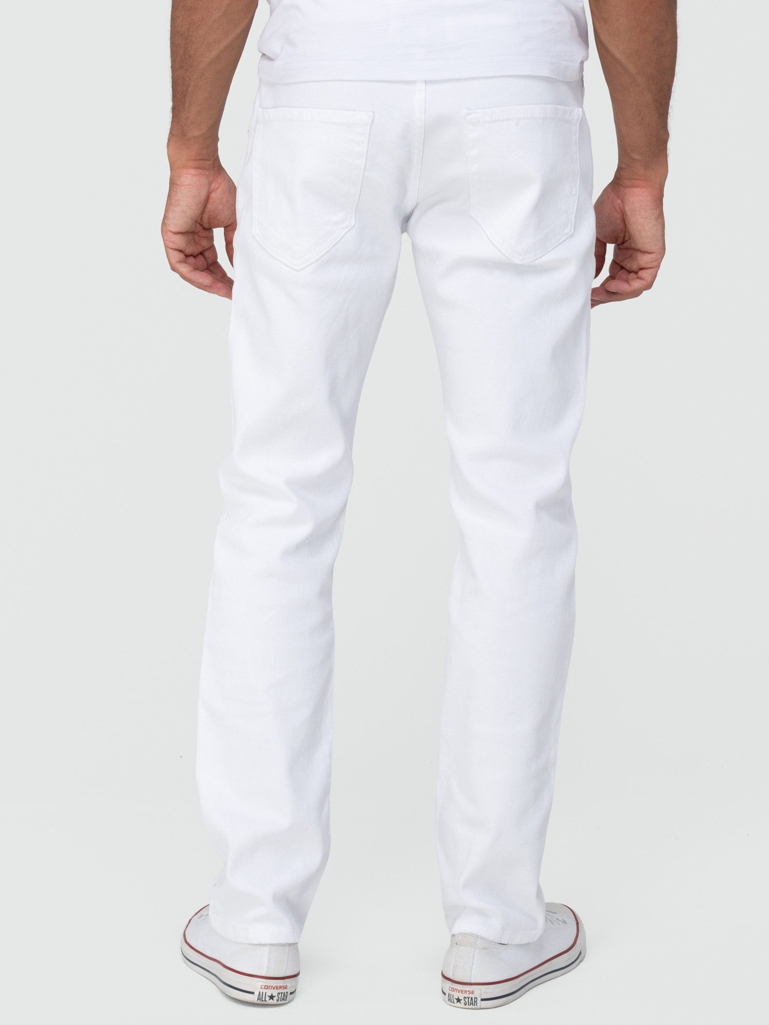 Rock Creek Straight-Jeans Rock Creek Herren Jeans RC-2442 Regular Fit Weiß Stretch 5-Pocket-Style