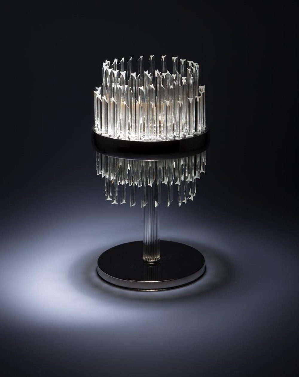 JVmoebel Schreibtischlampe Kristall Tischleuchte im Antik Stil mit elegantem Design, Ersatzlampe, Warmweiß, Made in Europa
