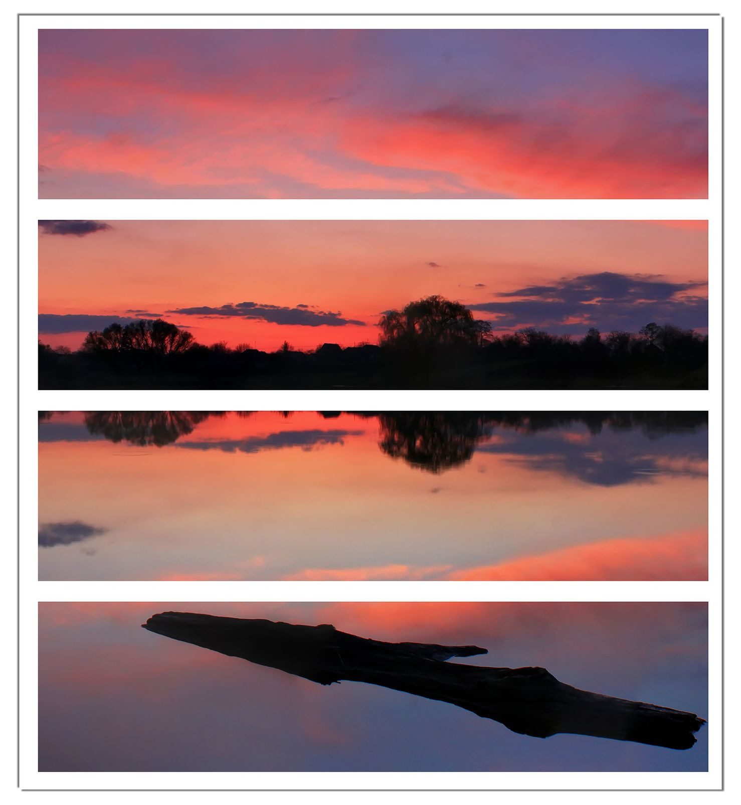 Wallario Möbelfolie Abendhimmel über einem See