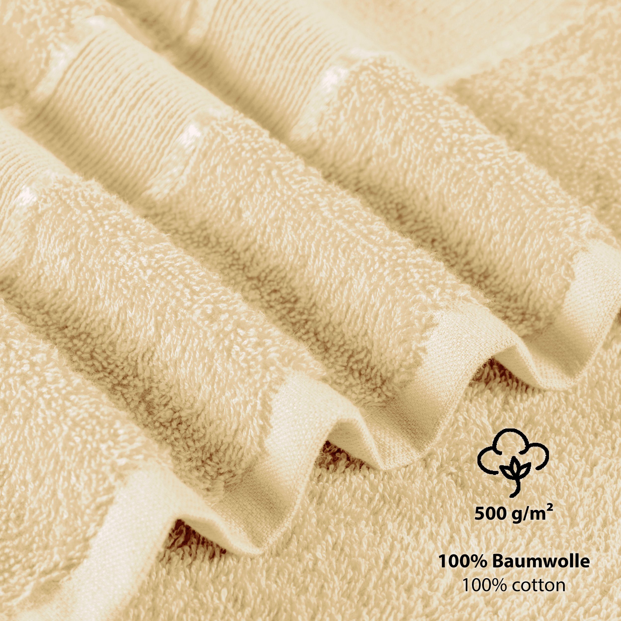 Handtuch, Mixibaby 100%_Baumwolle, Baumwolle 1 Natur