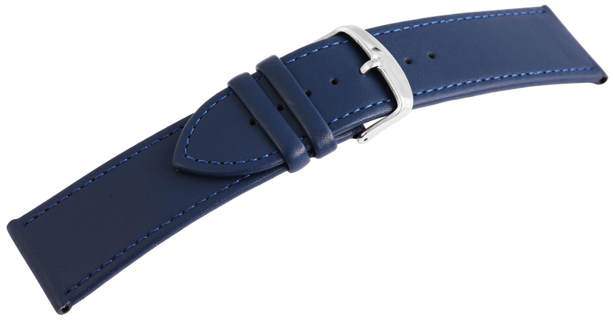 STEINMEISTER Uhrenarmband Echtleder, dunkelblau, Gr 12 - 26 mm