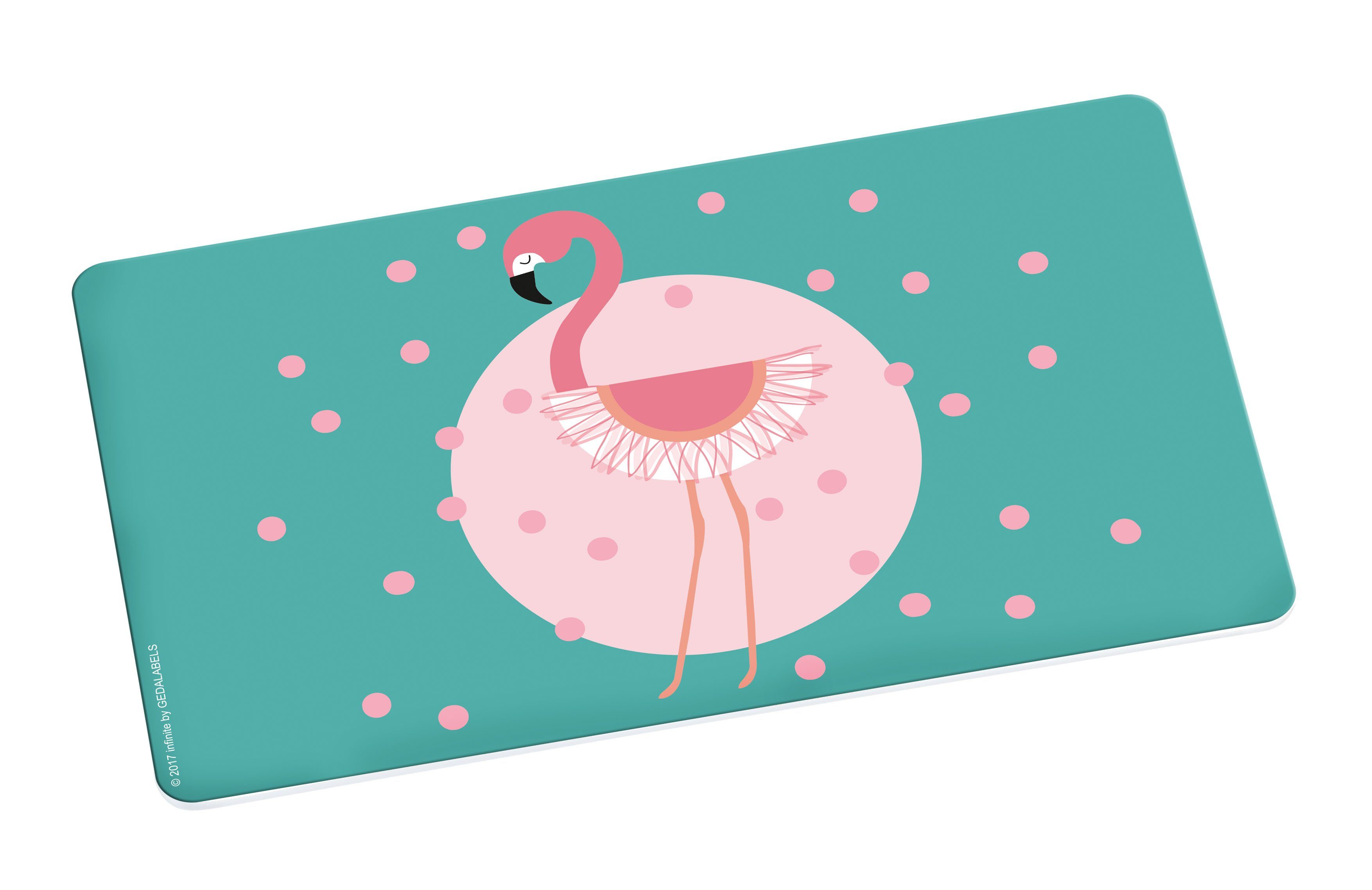 Frühstücksbrett Flamingo Punkte