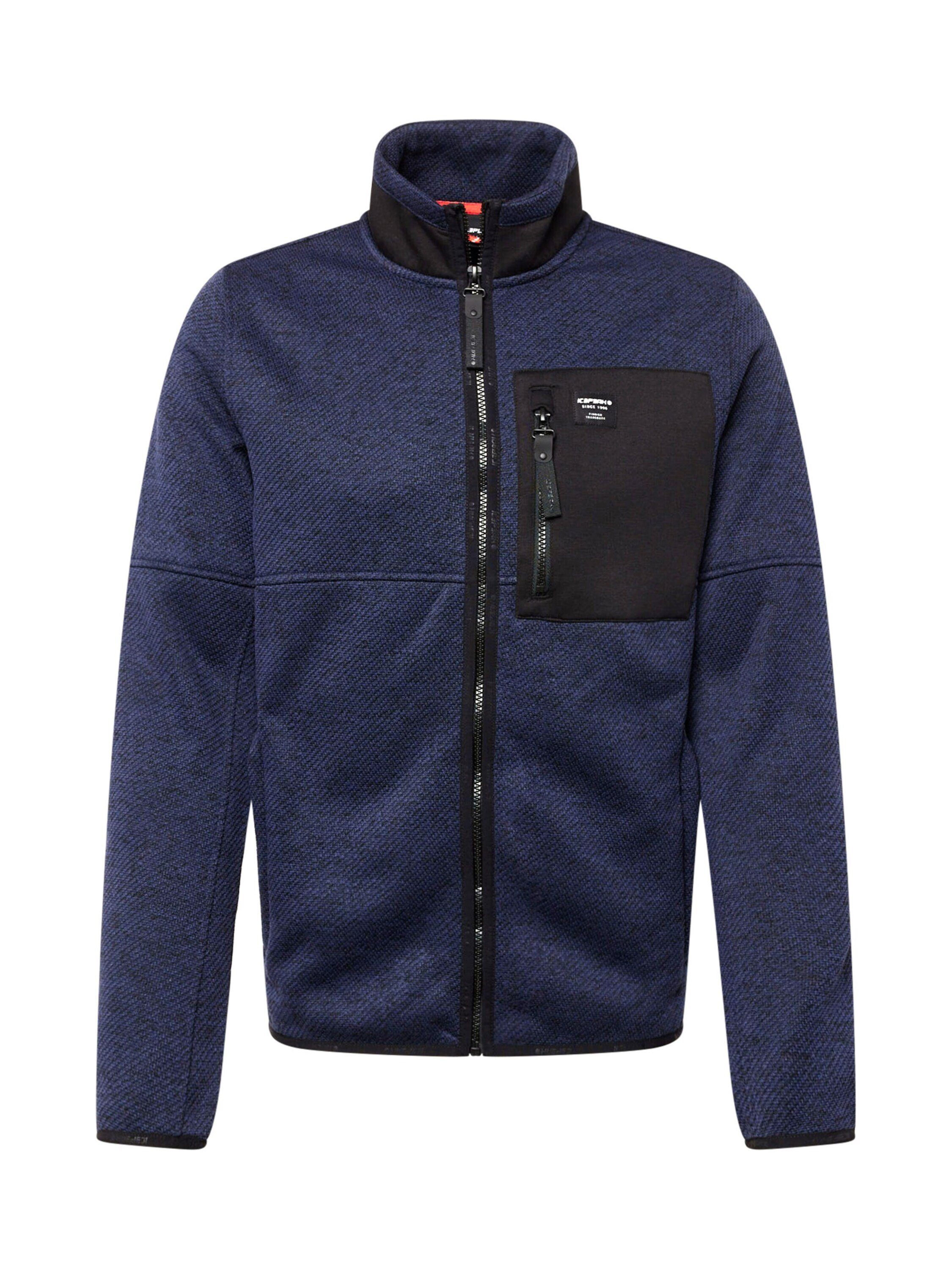 BLAU AGARAT (1-tlg) Sweatjacke DUNKEL Icepeak