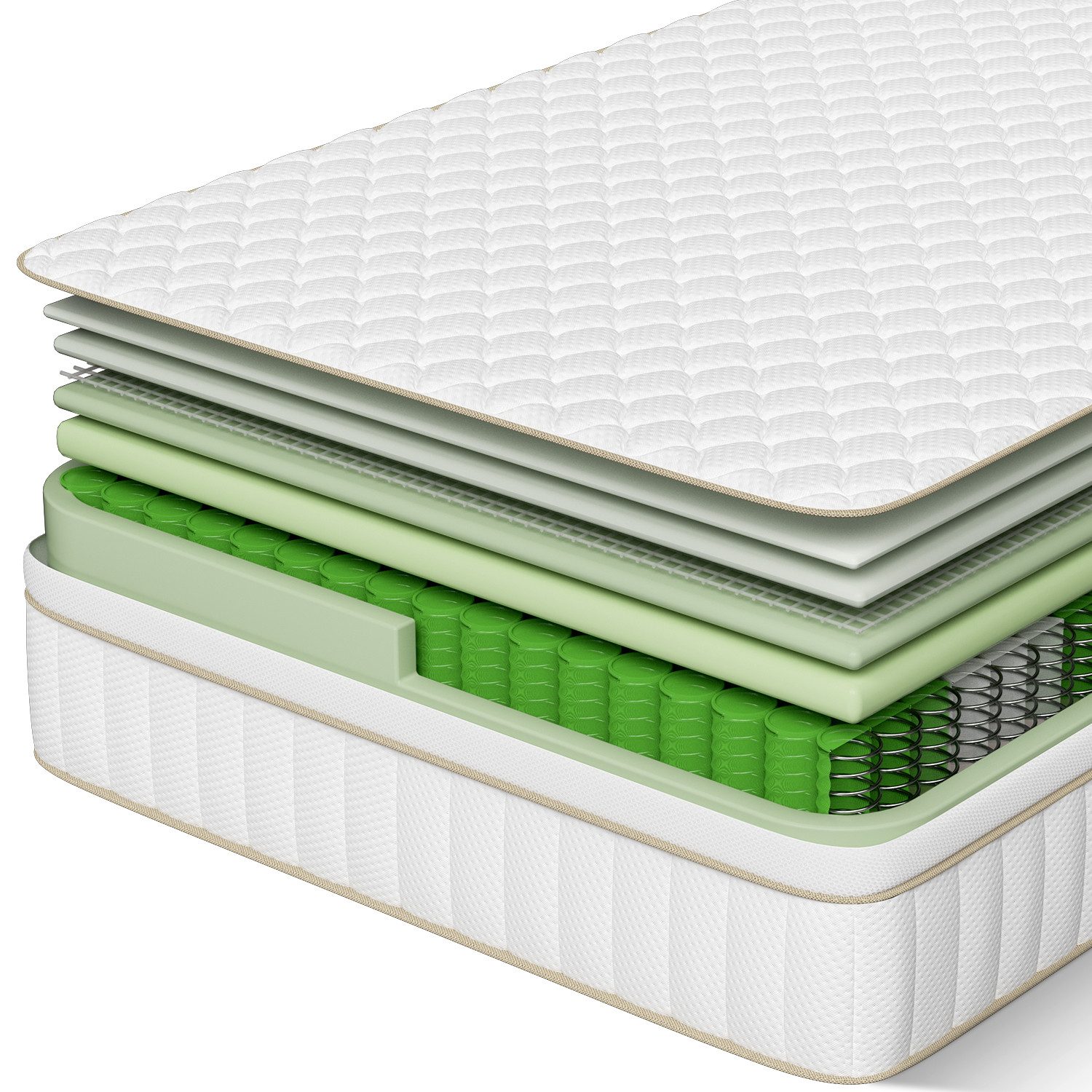 Taschenfederkernmatratze Matratze, 7 Zone Federkernmatratze Matratzen mit Spannbettlaken, Lexzurn, 25 cm hoch, (Matratze 90x200 für Kinder und Erwachsene, 7 Zone Federkernmatratze Matratzen mit Spannbettlaken), Matratze 90x200