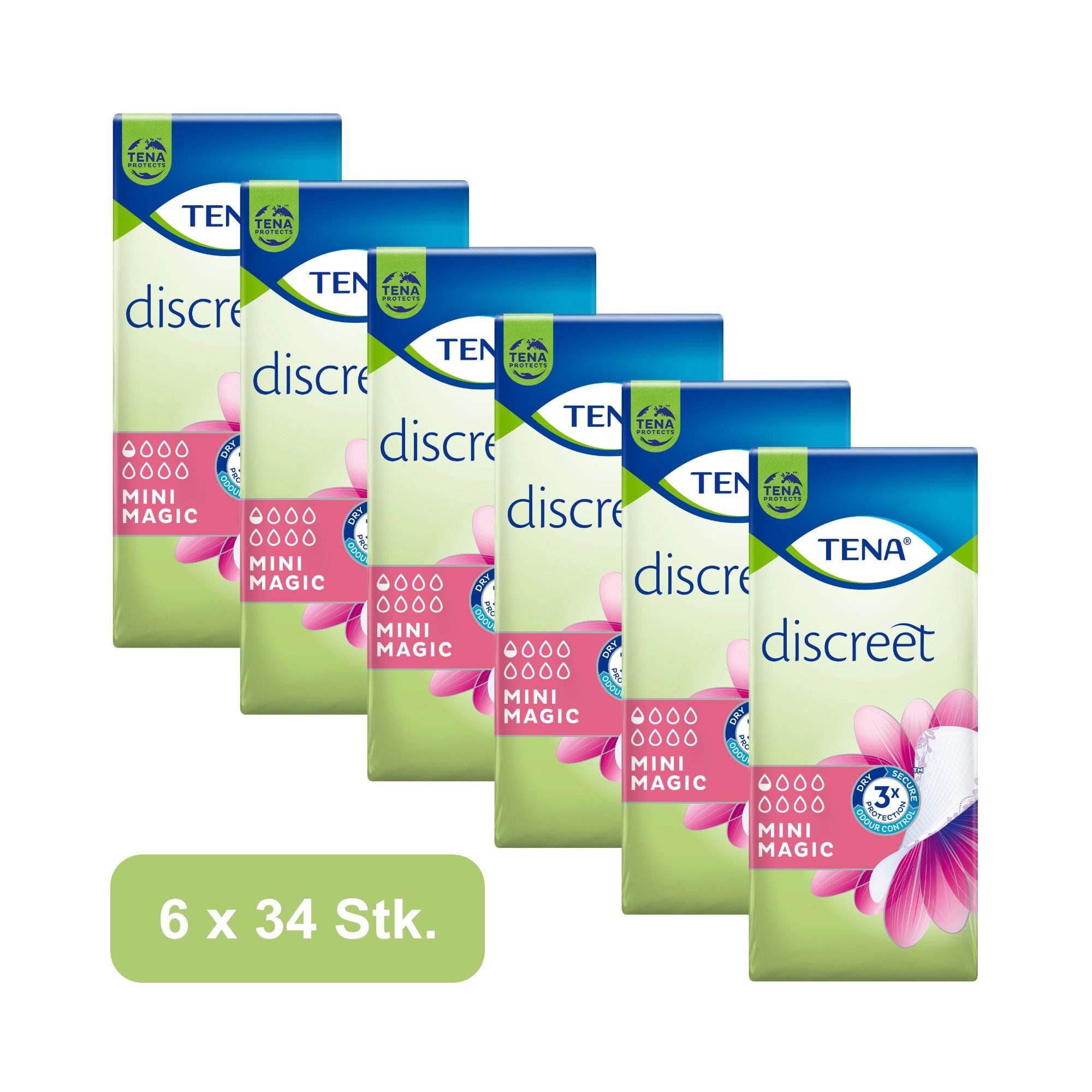 TENA Inkontinenz-Einlage TENA - Discreet - Mini Magic, leicht, 204-St.