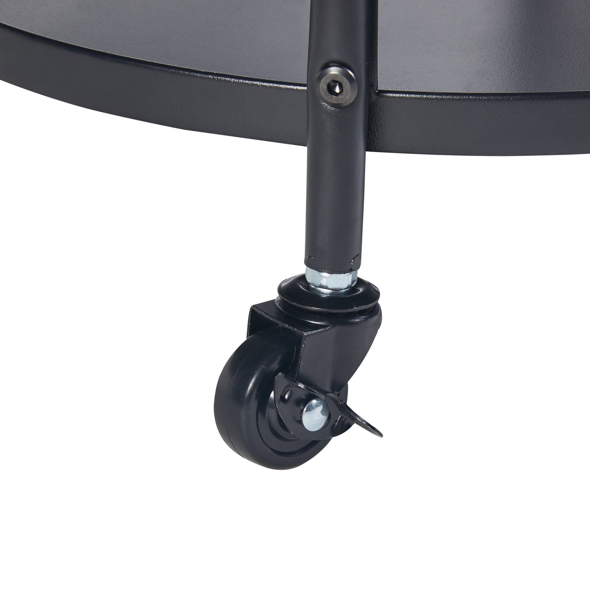 en.casa Servierwagen, »Munkedal« mit 3 Ablagen Metall 75 x Ø45 cm Schwarz