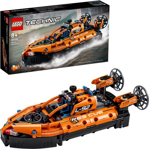 LEGO® Konstruktionsspielsteine »Luftkissenboot für Rettungseinsätze (42120), LEGO® Technic«, (457 St), Made in Europe