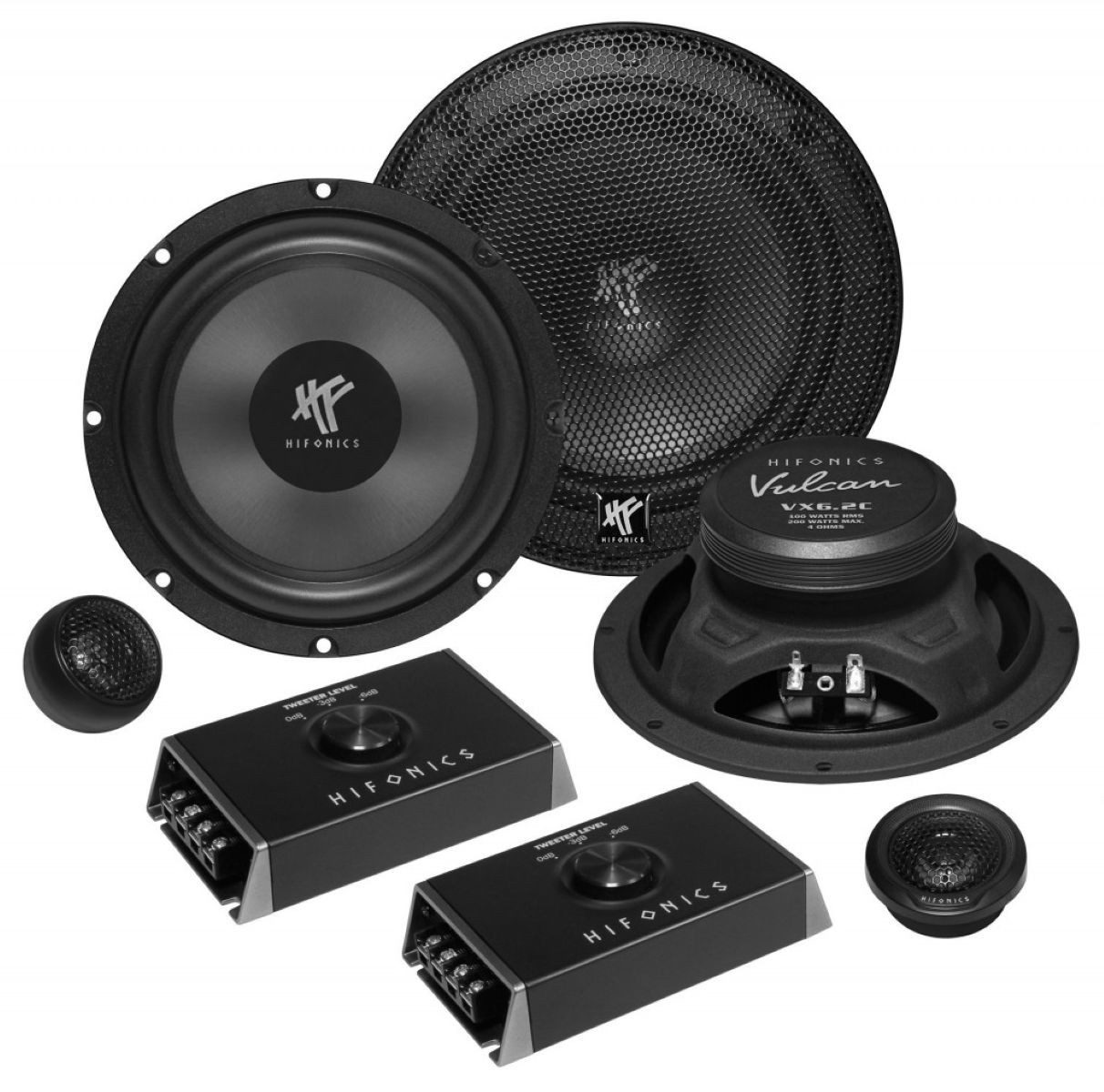 Hifonics Vulcan VX6.2C 16,5cm Komposystem Lautsprecher Auto-Lautsprecher (100 W)