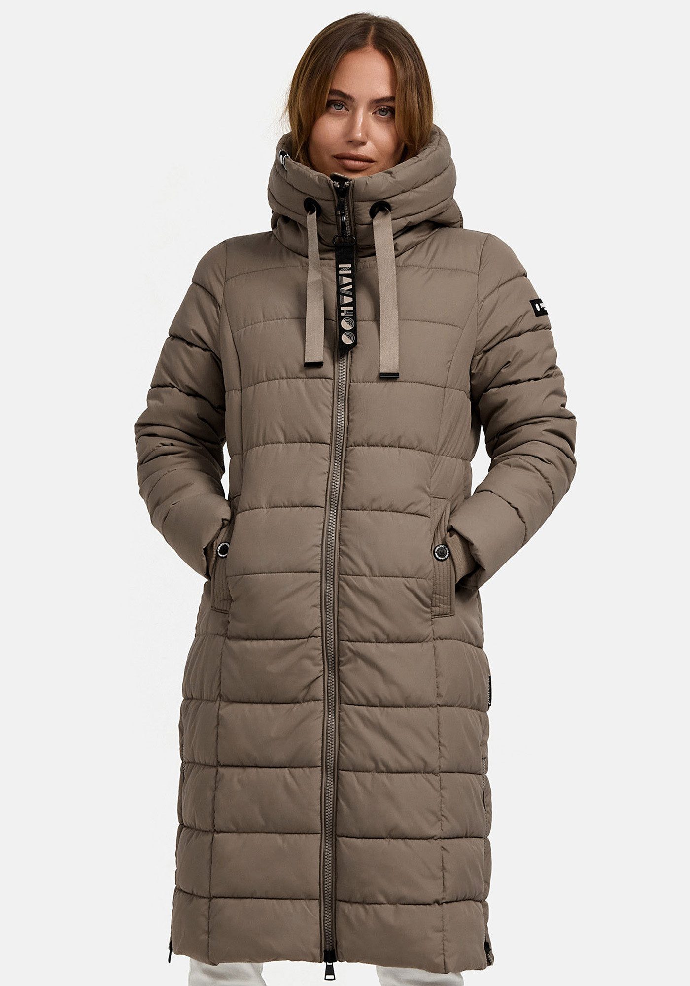 Navahoo Winterjacke Mondmaedchen Extra langer Schnitt mit seitlichen Schlitzen