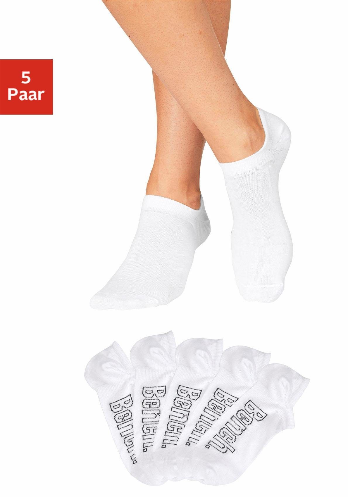 Bench. Sneakersocken Niedrige Sneaker Socken, Damen Baumwolle Sportsocken Atmungsaktiv (Packung, 5-Paar) für modische Sneaker-Schuhe