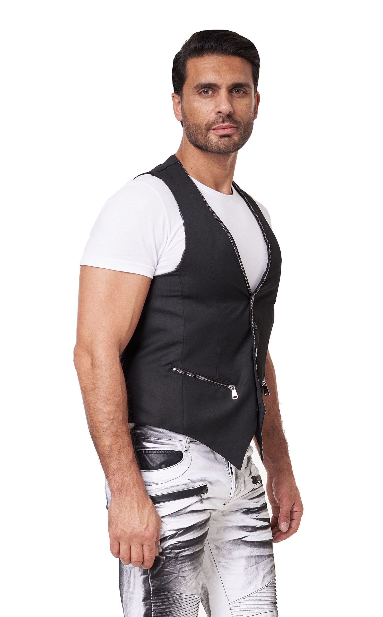 KINGZ Softshellweste mit großem Backprint