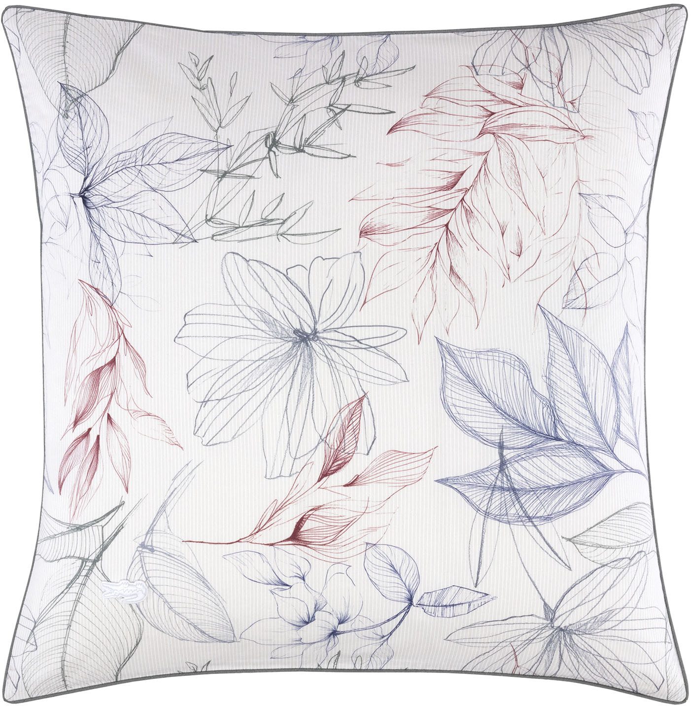 Lacoste Wendebettwäsche LSKETCH, Satin, 2 teilig, ab Größe 135x200 cm, PREMIUM, 100% Baumwolle, Blumen, Wende: Streifen