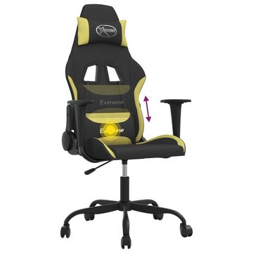 vidaXL Gaming-Stuhl Gaming-Stuhl mit Massagefunktion Schwarz und Hellgrün Stoff (1 St)