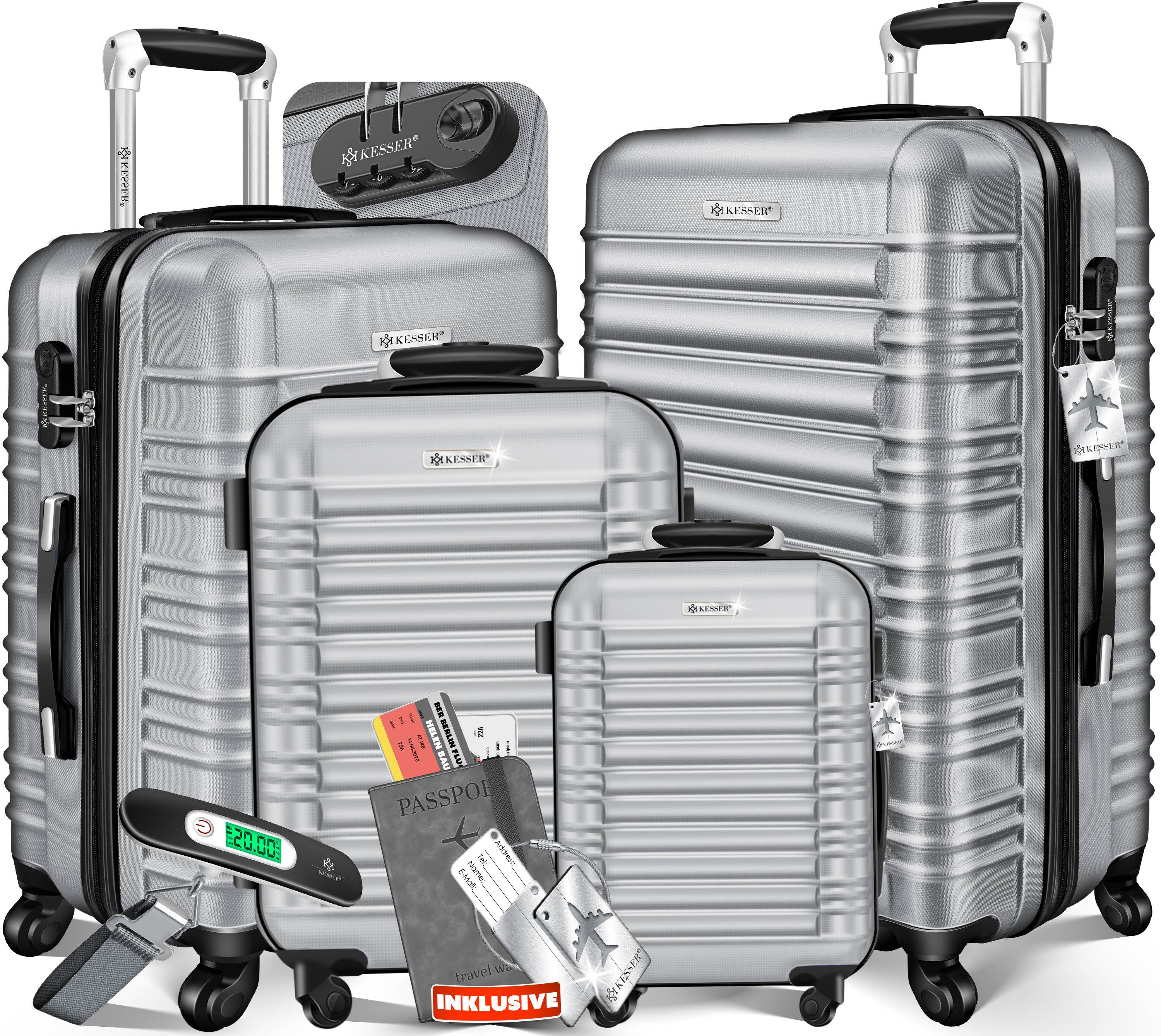 KESSER Kofferset, 4 Rollen, (4 tlg), 4tlg. Hartschalenkofferset Hartschalen günstig online kaufen