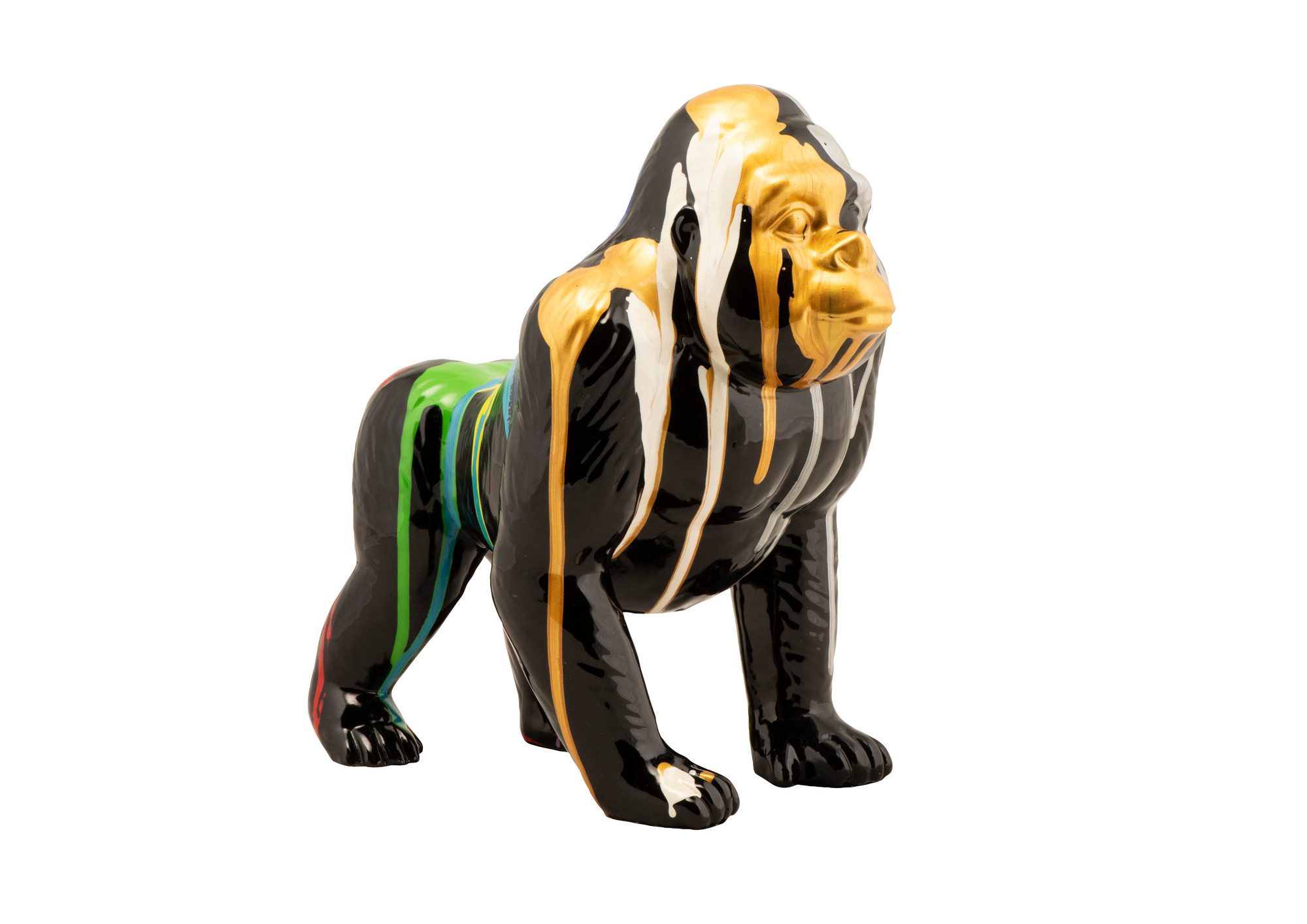 ArtUniverse Skulptur Skulptur Bunter Gorilla 25 x 17 x 25 cm (1 St)