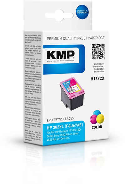 KMP 1 Tinte H168CX ERSETZT HP 302XL - color Tintenpatrone (1-tlg)