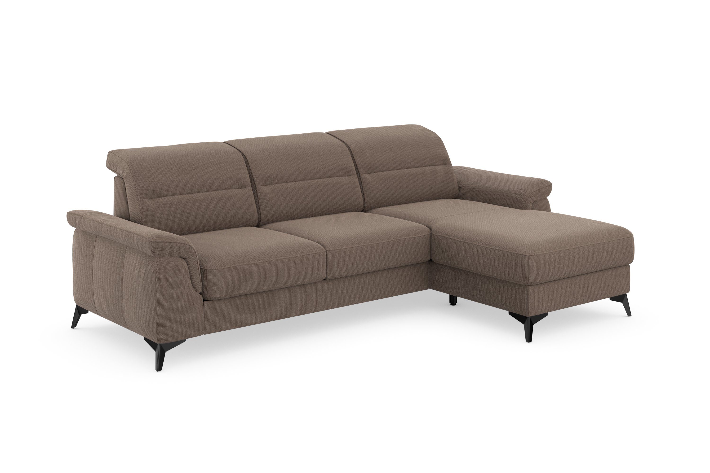 Ecksofa optional und Armteilfunktion Kopfteilverstellung Recamiere, Sinatra, mit mit sit&more