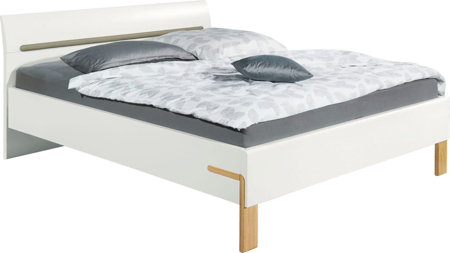 hülsta Bett DREAM, Breite 180 cm, geformtes Kopfteil in Lack, Liefer- und  Montageservice
