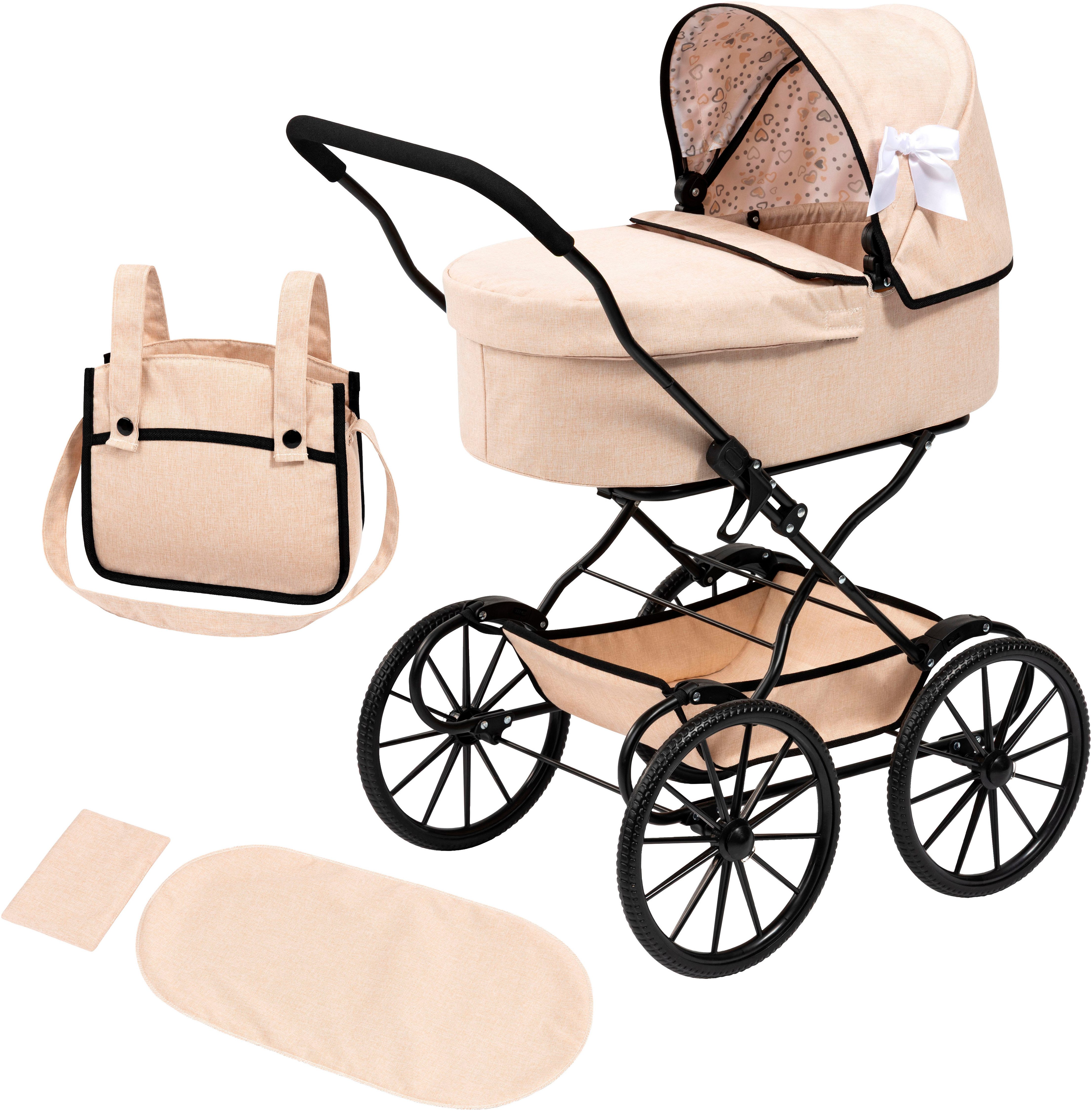 Bayer Puppenwagen nostalgisch, inklusive Umhängetasche günstig online kaufen