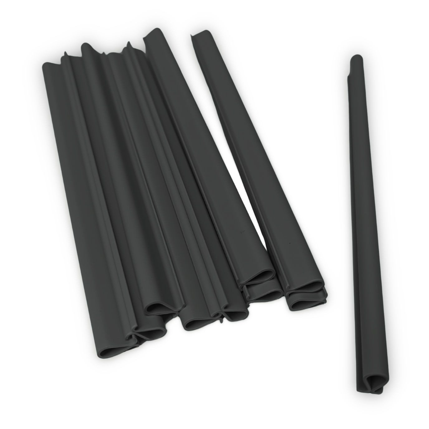 zaunzu Sichtschutzstreifen Klemmschiene OMEGA-Clip Anthrazit 1er Pack, (1x Set, 1-St., Omega-Clip Sichtschutzstreifen Halteclip), lange Haltbarkeit ohne Rostbildung
