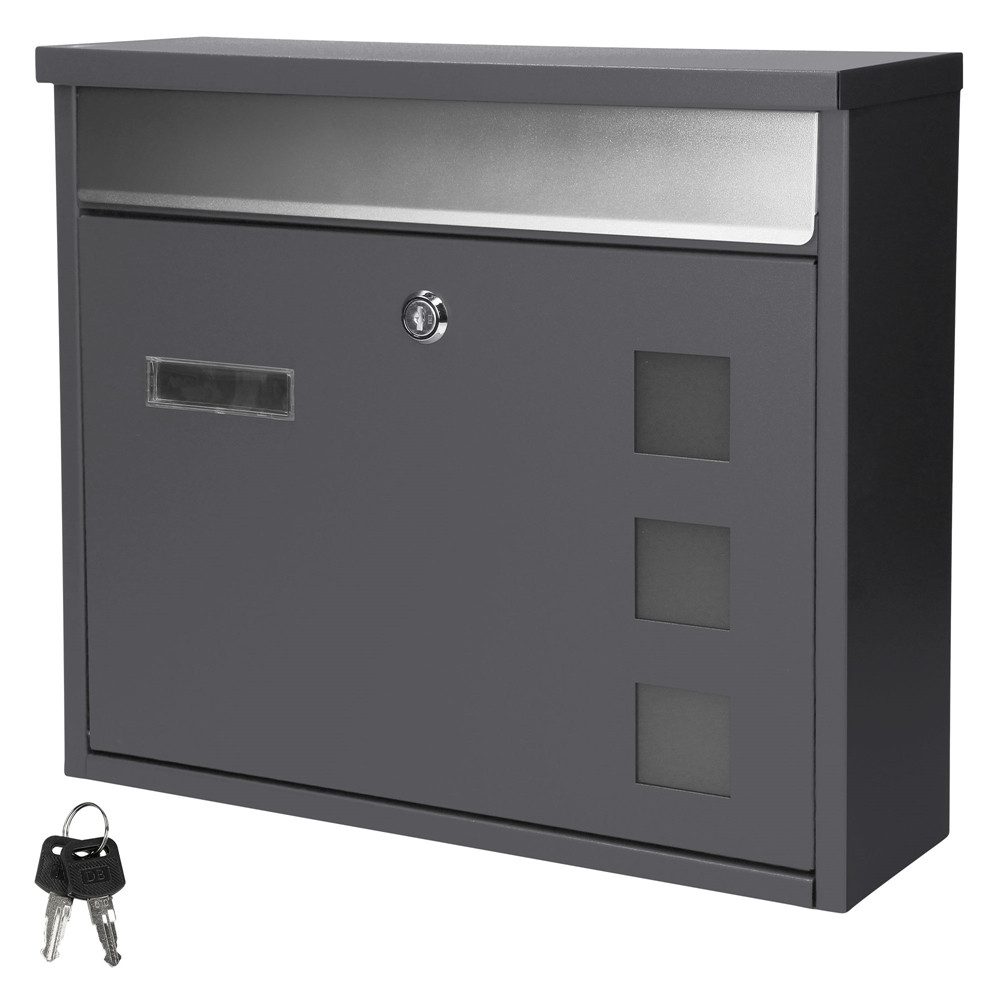 ML-DESIGN Briefkasten Wandbriefkasten Postkasten Design Briefkastenanlage Postbox, Standbriefkasten inkl. 2 Schlüssel Stahl