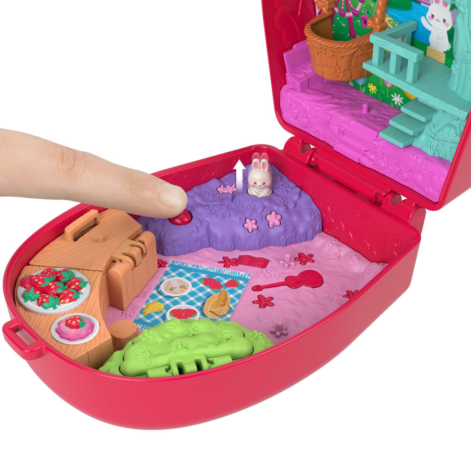 Polly Pocket Spielwelt Erdbeerhäschen Schatulle – Bild 5 von 5