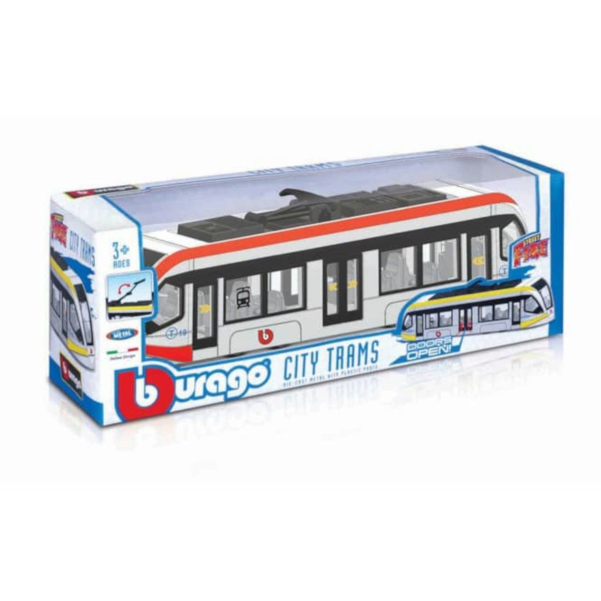 Bburago Spielzeug-Auto 18-32105 - Modellzug - Street Fire City Tram (rot-we günstig online kaufen