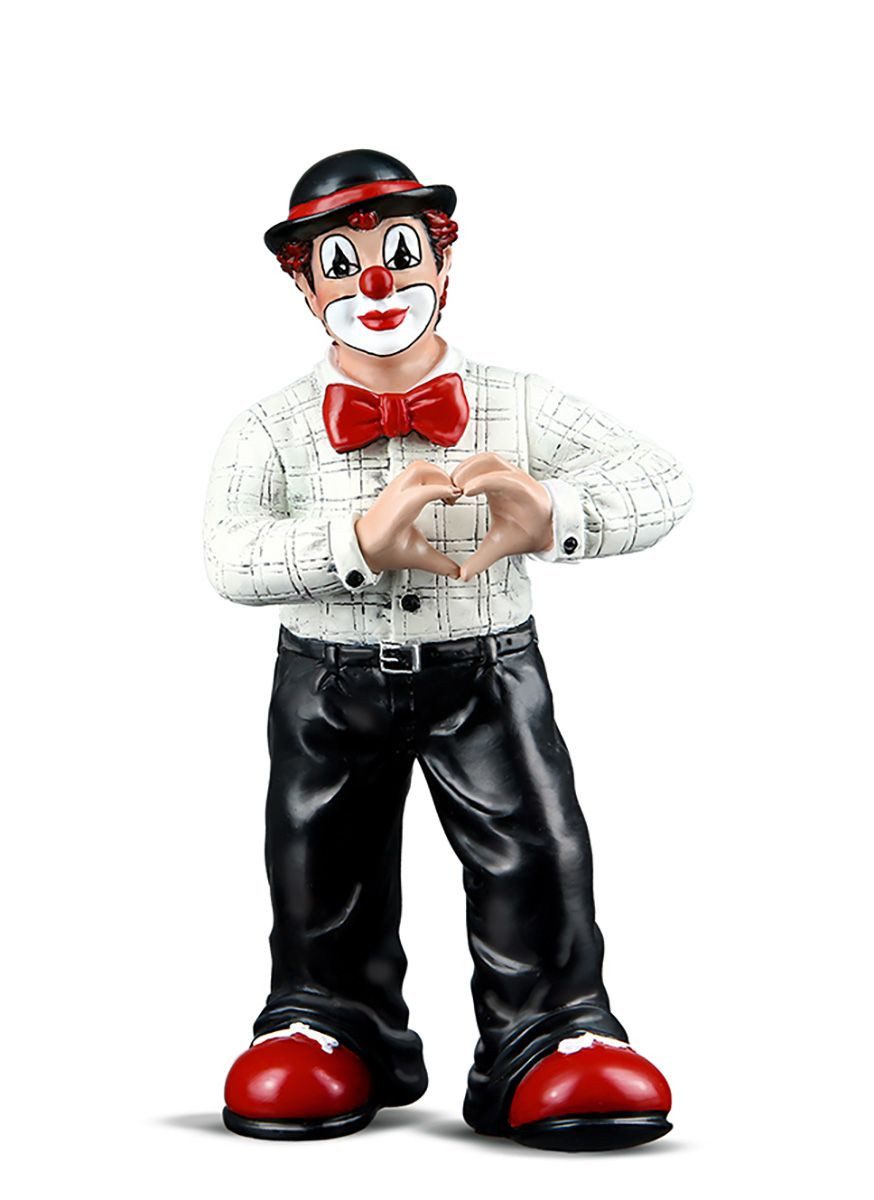 GILDE Comicfigur Clownfigur Von Herzen aus Kunstharz - Liebevolle Dekoration (10271 St)