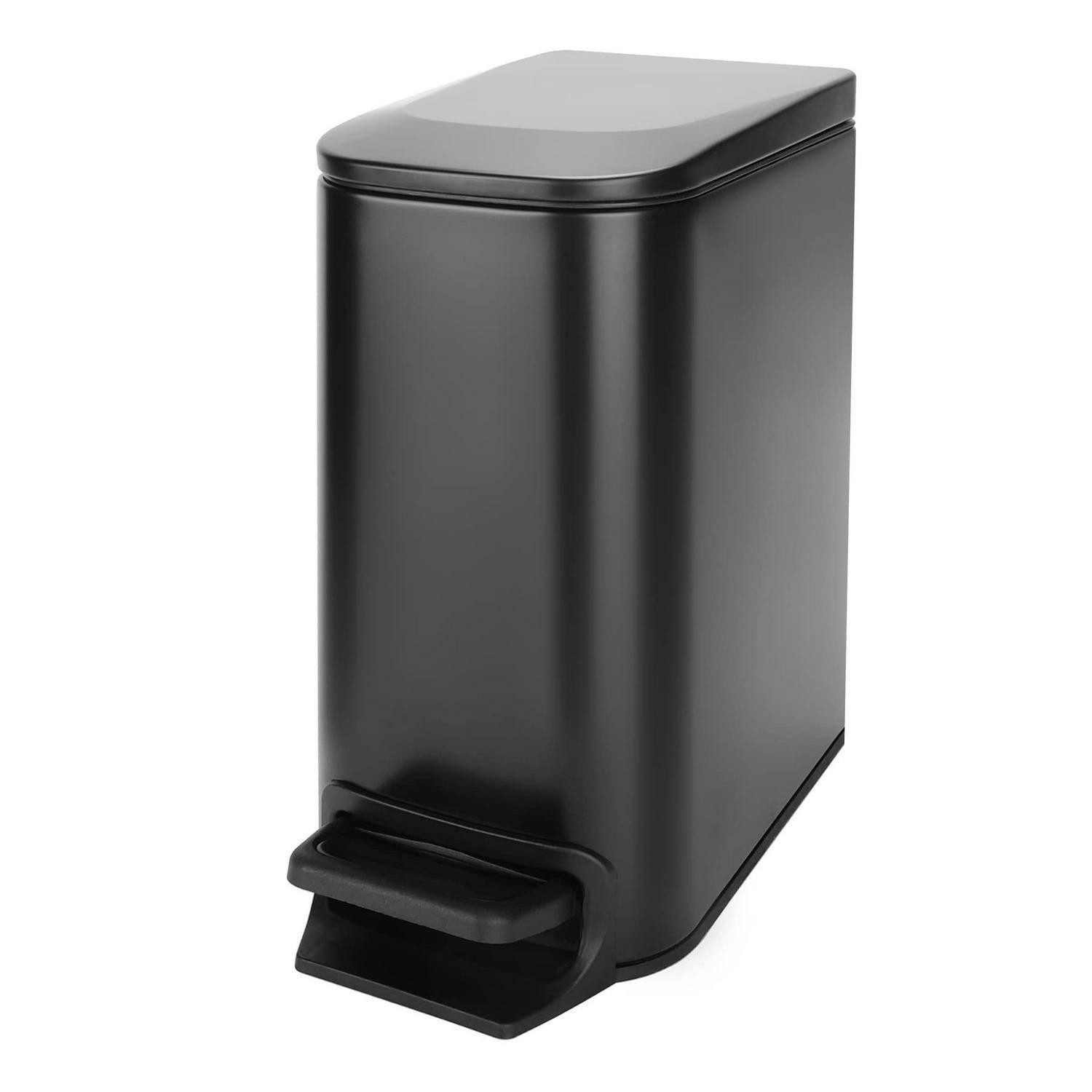 LuxusKollektion Mülleimer Mülleimer 6L Edelstahl matt schwarz