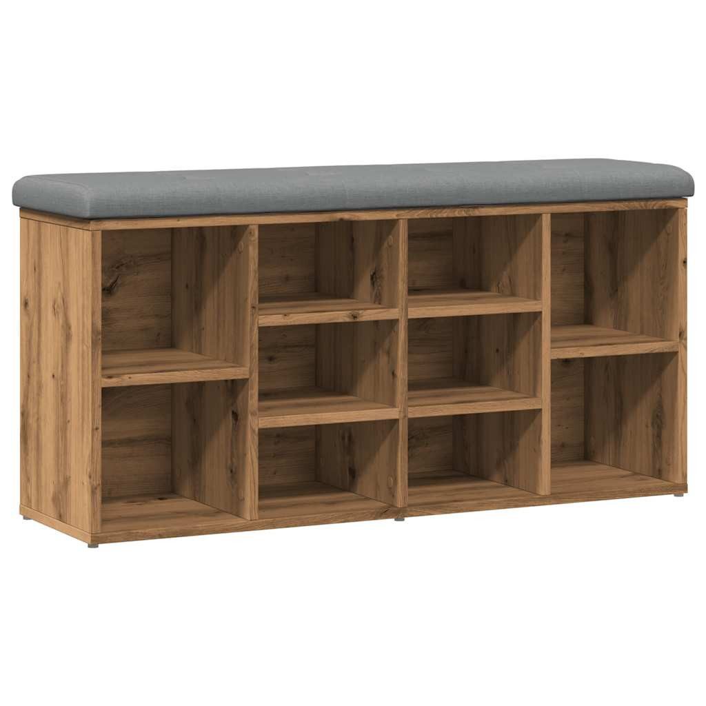 vidaXL Sitzbank Schuhbank Artisan-Eiche 102x32x50 cm günstig online kaufen