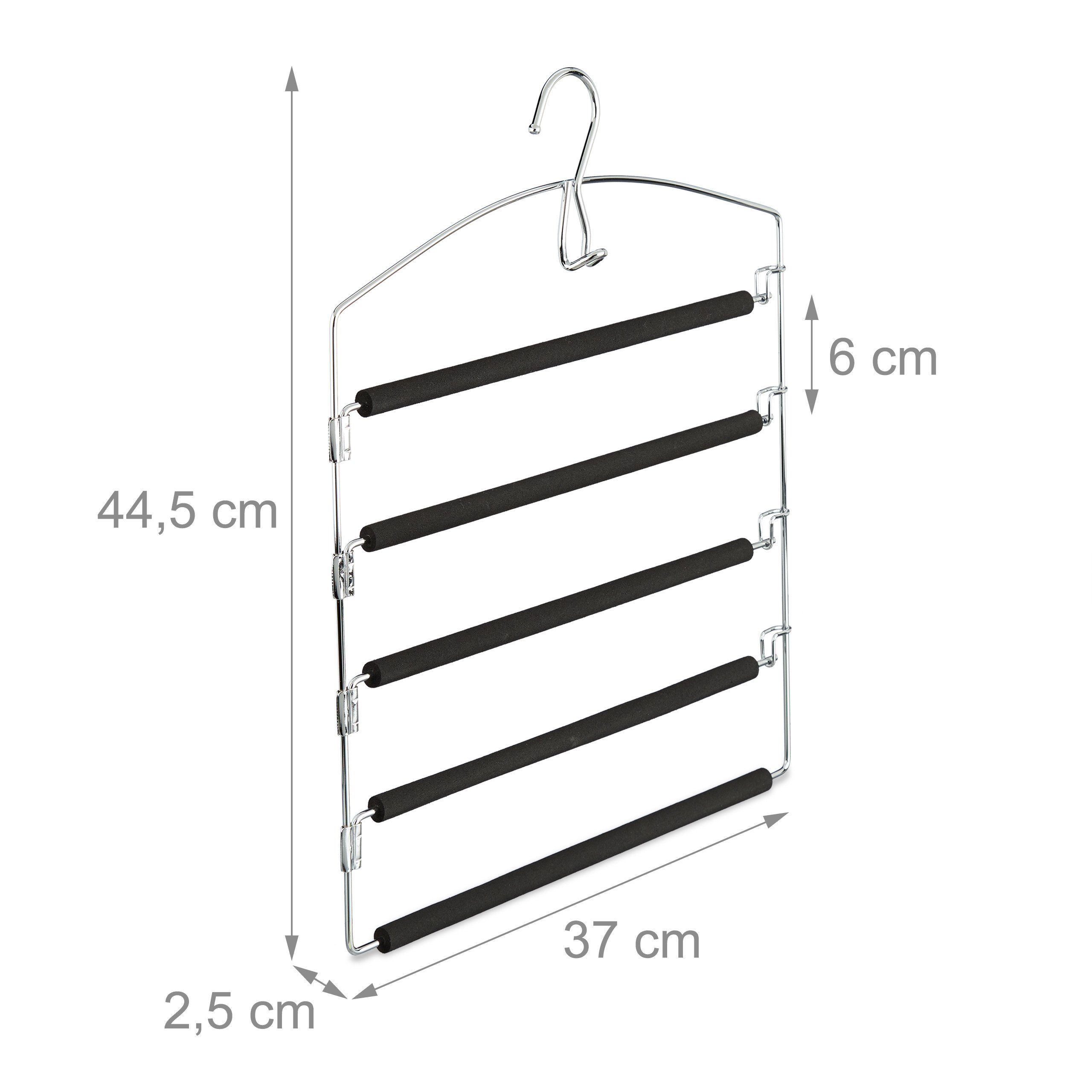 relaxdays Mehrfach-Kleiderbügel 4 Hosenbügel x