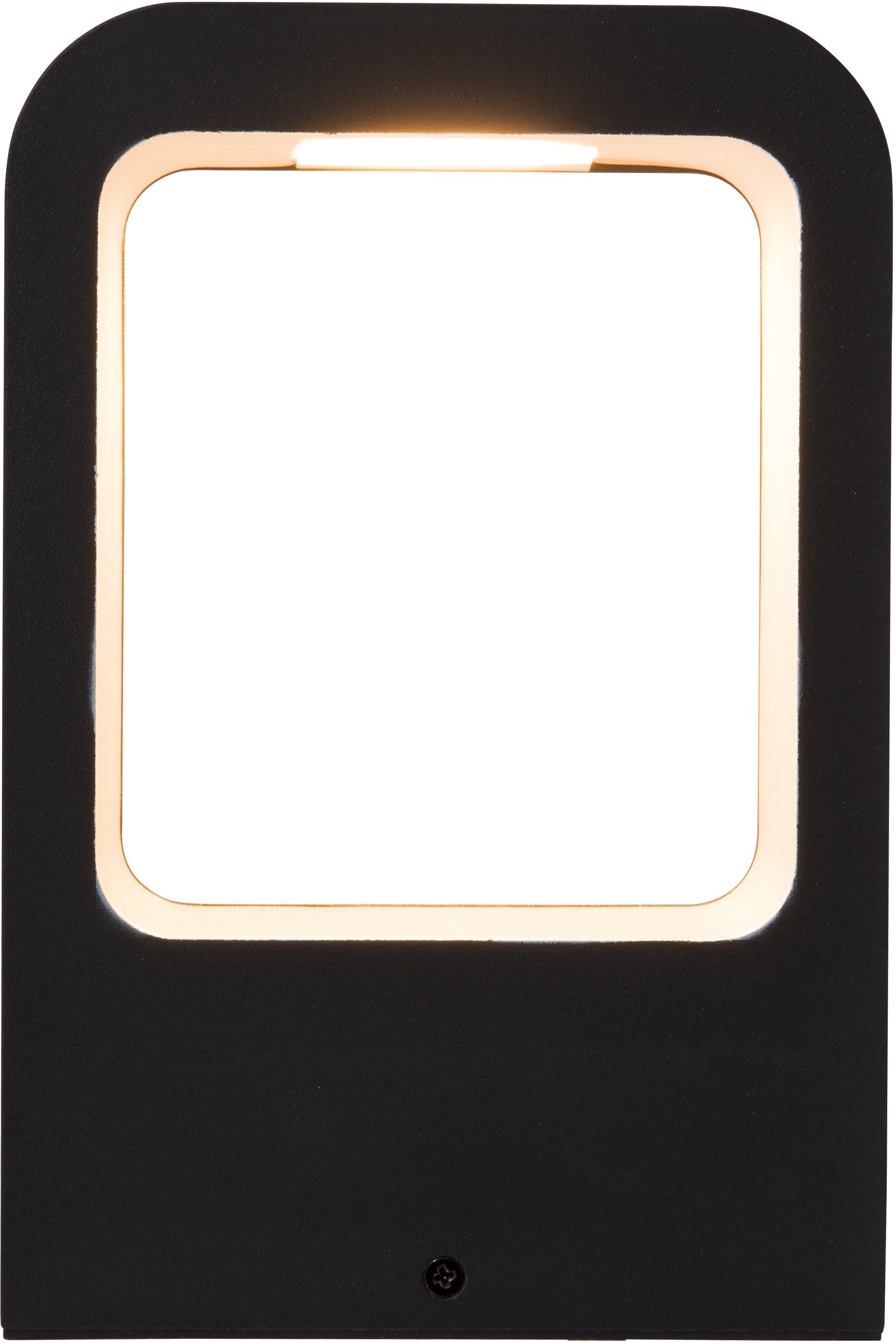 HEITRONIC LED Wandleuchte Juna, LED fest integriert, Warmweiß, Wandlampe, Außenlampe, indirekter Lichtaustritt nach unten