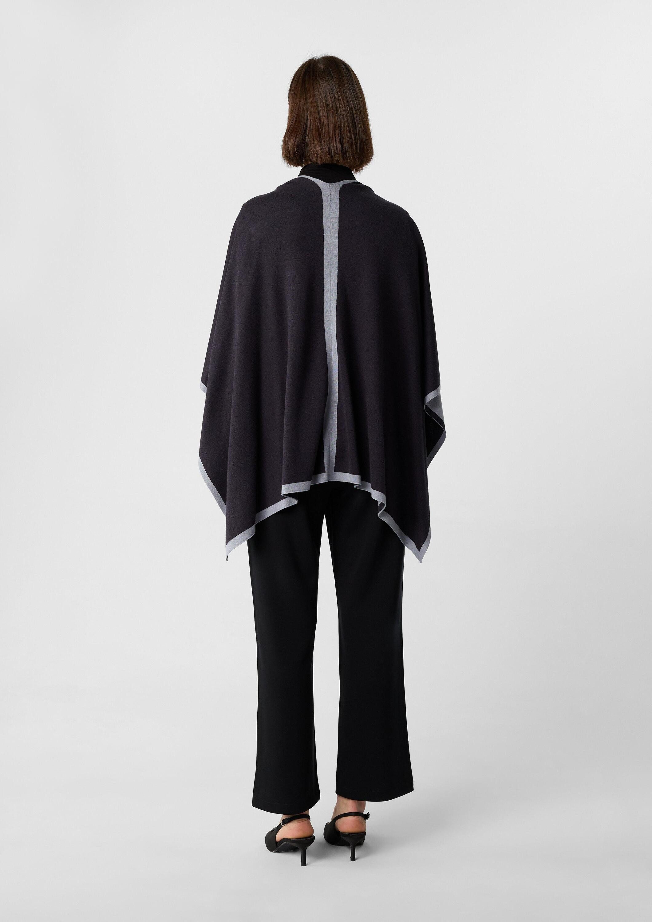 comma Poncho Indoor-Poncho Wendbarer Strick-Poncho