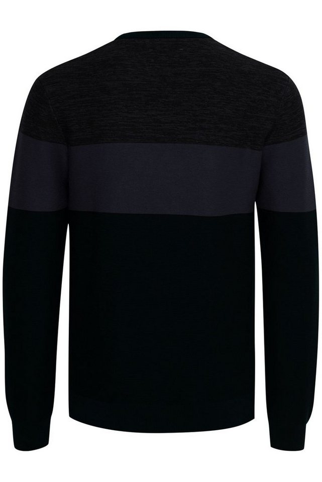 Blend Strickpullover Gestreifter Strickpullover Knitted Langarm Sweater aus  Baumwolle 4474 in Navy