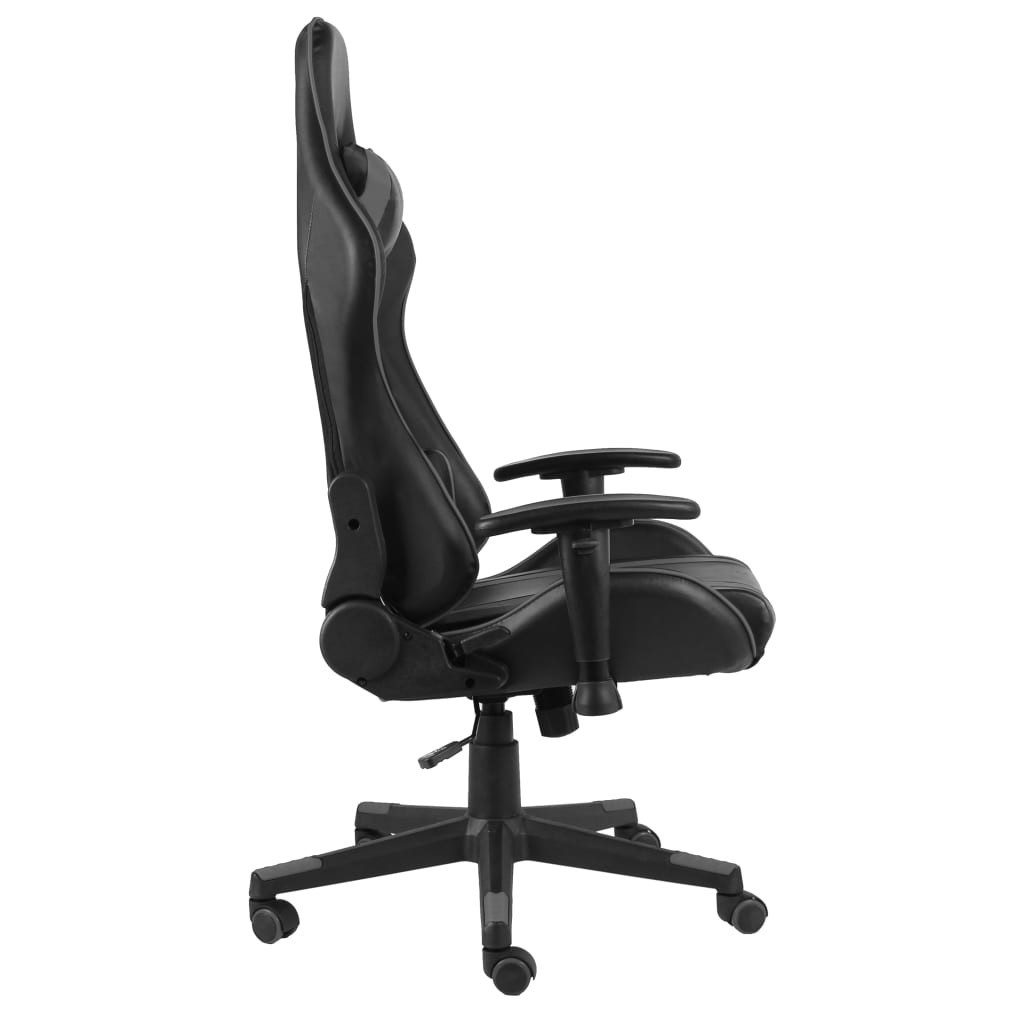 vidaXL Gaming-Stuhl Gaming-Stuhl Drehbar Grau PVC (1 St)