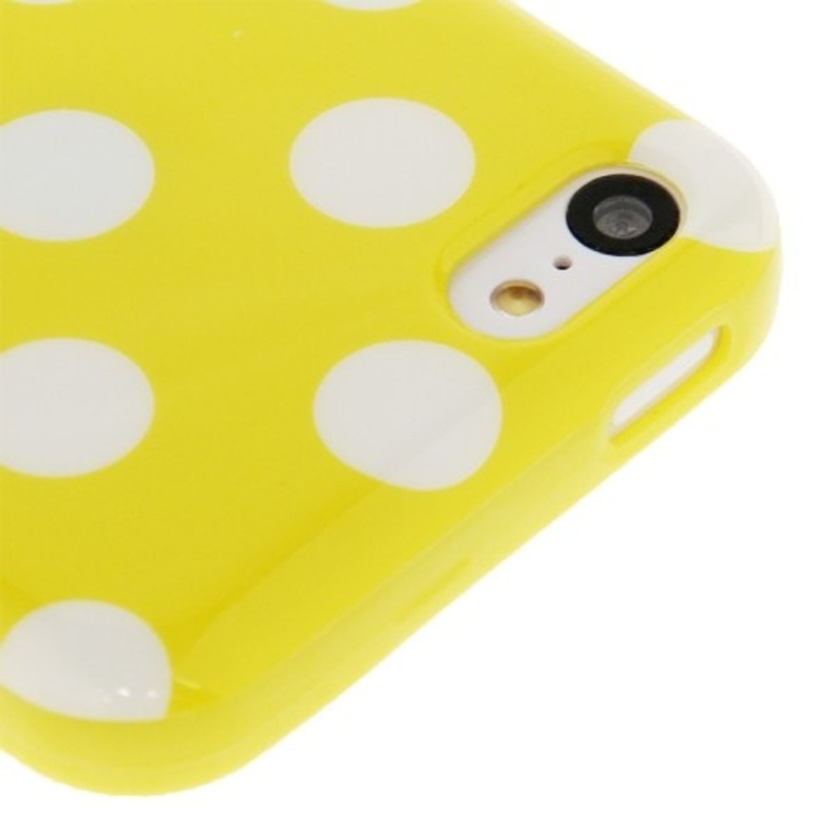 König Design Handyhülle Apple iPhone 5c, Apple iPhone 5c Handyhülle Backcover Gelb
