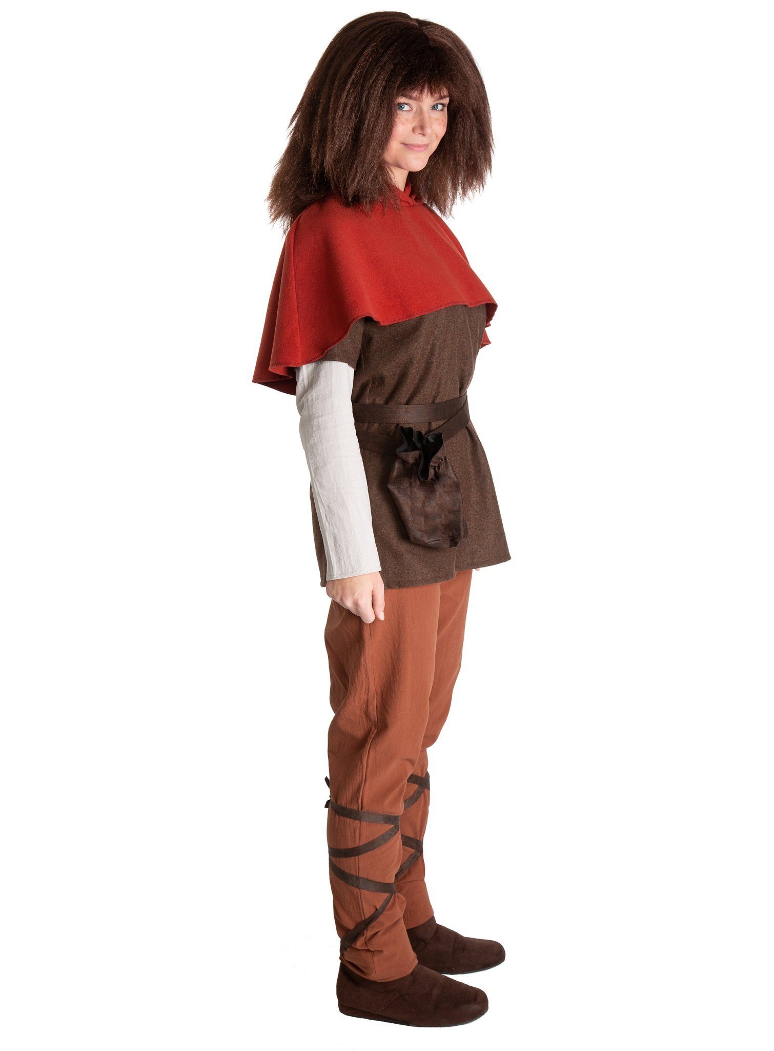 Maskworld Kostüm Ronja Räubertochter Kostüm - Fasching Mittelalter, Besonders hochwertiges Kostüm zum Astrid Lindgren-Filmklassiker