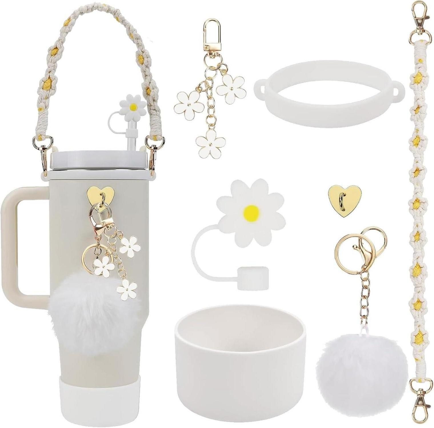 Tumbler-Glas Stanley Cup Zubehör Set – Silikon Stiefel, Strohhalm Abdeckung
