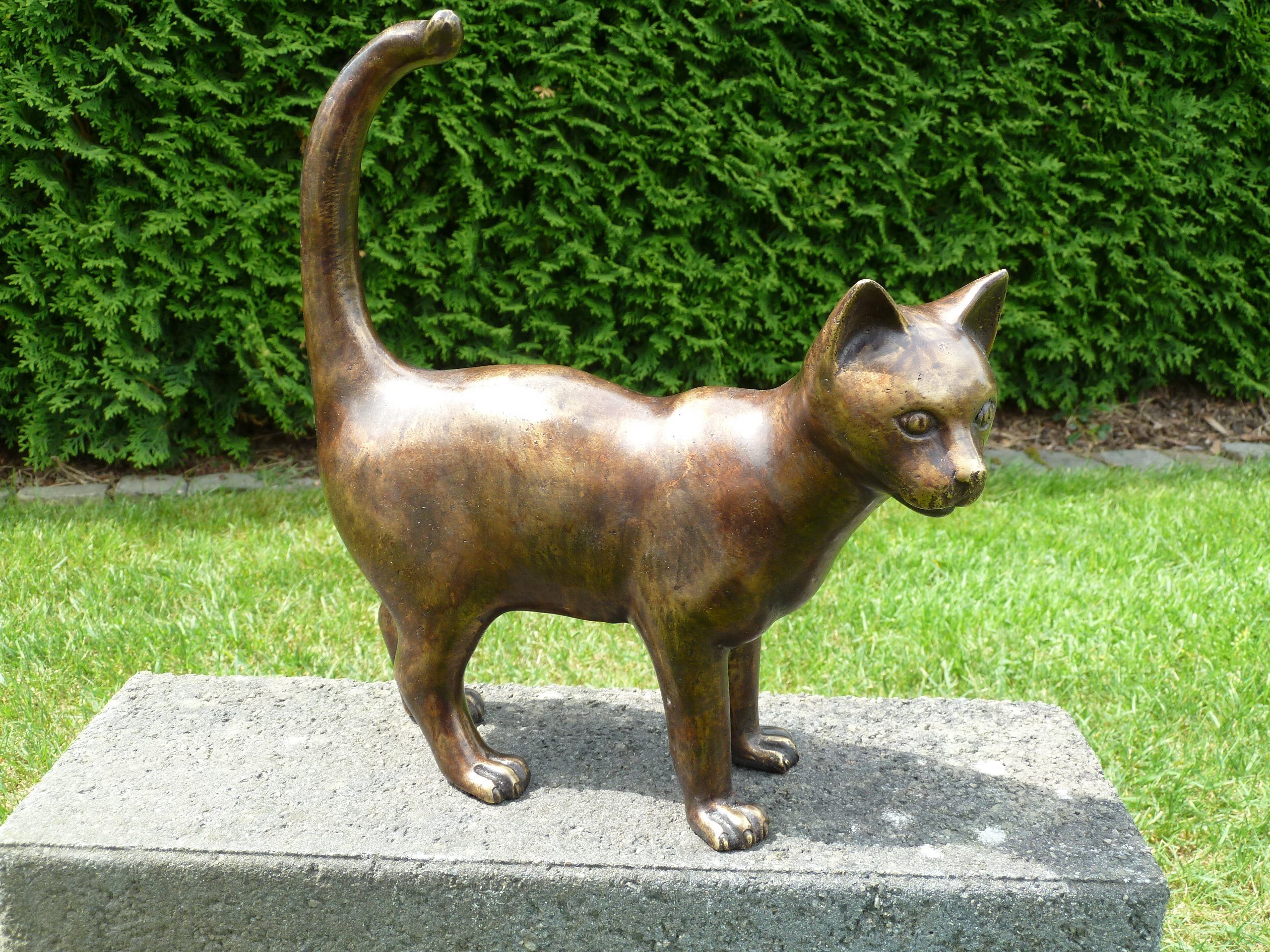 stehend Katze Dekofigur IDYL IDYL Bronze-Skulptur